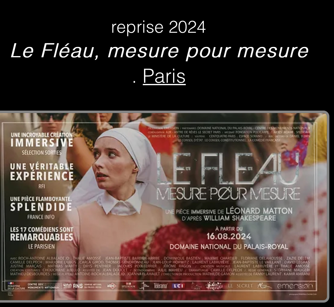 Le Fléau, mesure par mesure / Au Domaine national du Palais Royal
